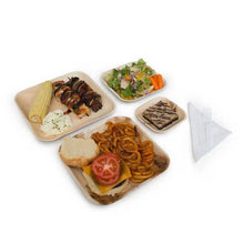 Load image into Gallery viewer, Palm Leaf 6x6 Inch Square Plates - Pack of 25 plates