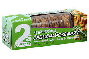 Cashew & Rosemary Crisps by 2’s Company