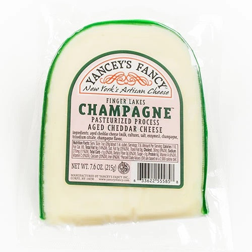 Cheddar Cheese with Finger Lakes Champagne